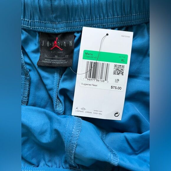 Jordan Nike Air Cargo Pants Woven Straight Leg Teal - Picture 9 of 13